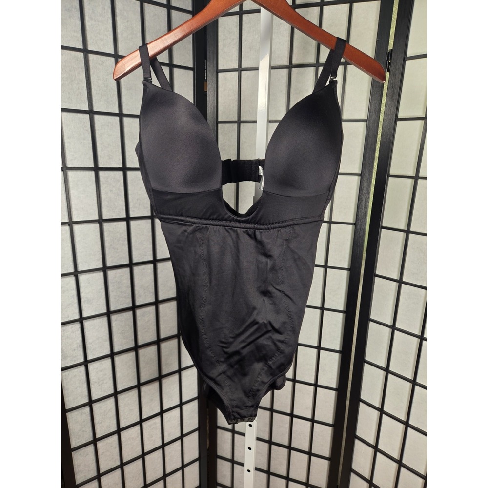 Dr. Robert Rey Shapewear Bodysuit‎ Instant Shape Black Women's 40D Plunge
